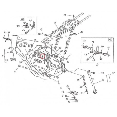 APOIO CABEÇA MOTOR/CHASSIS