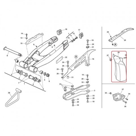 PROTEÇÃO AMORTECEDOR PRETA