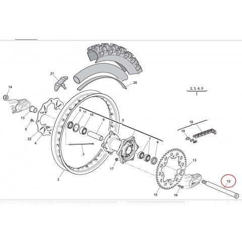 REAR WHEEL SHAFT 10-14