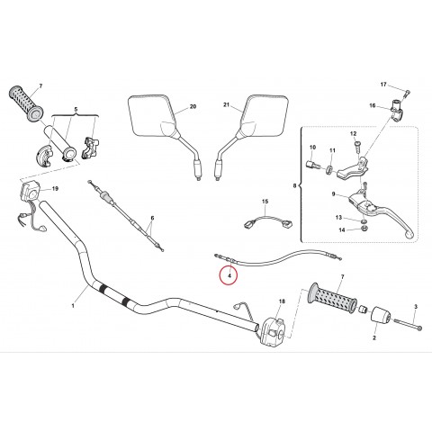 CABO EMBRAIAGEM TR650