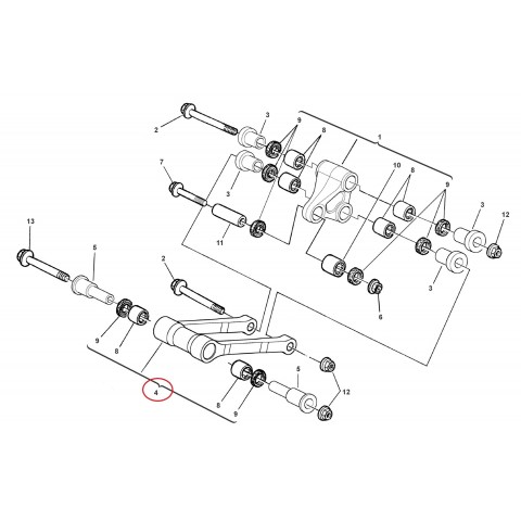 ARM RELAY, REAR CUSHION LEVER