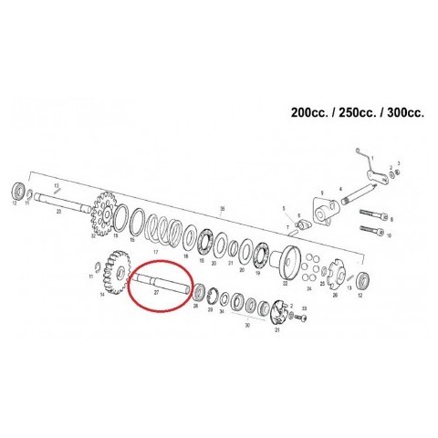 GAS GAS WATER PUMP SHAFT