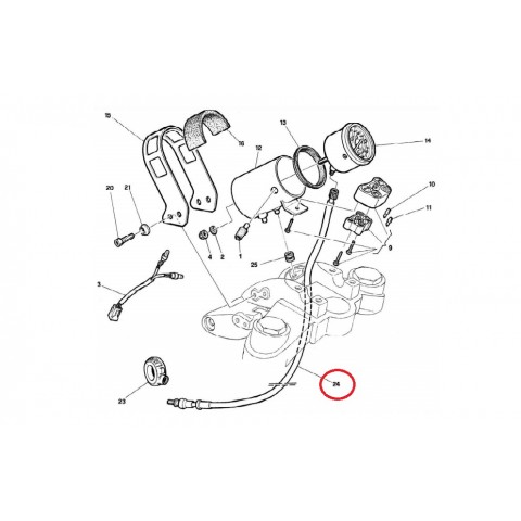SPEEDOMETER CABLE CAGIVA PLANET - RAPTOR