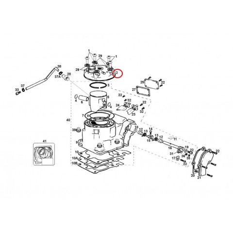 CYLINDER HEAD GAS GAS 125 12-15
