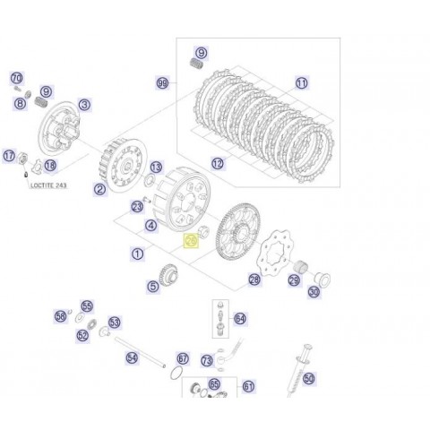 BORRACHA CARCAÇA EMBRAIAGEM