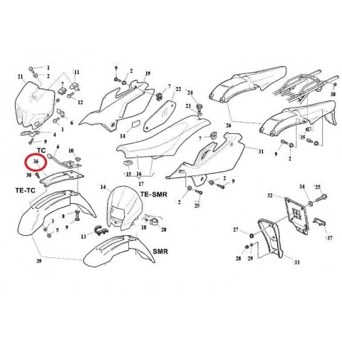 FRONT FENDER SUPPORT GREY