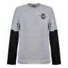 T SHIRT INST. L/S GREY/BLUE L