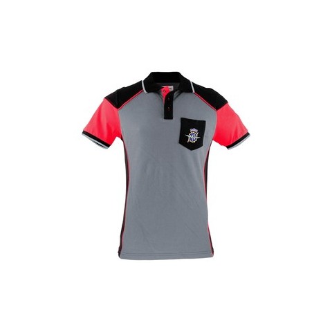 EGV1 POLO GRAY/RED L