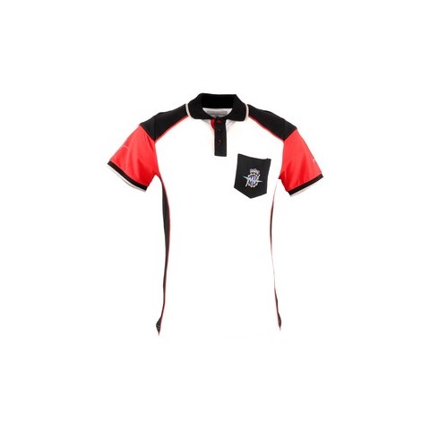 EGV1 POLO WHITE/GREY/RED S