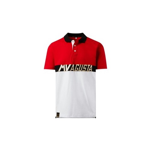 HERITAGE POLO RED/WHITE 3XL