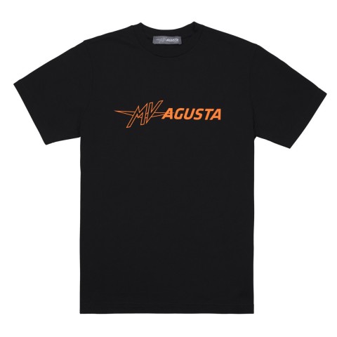 T-SHRT M.C.BLK/OR EXT LOGO XS