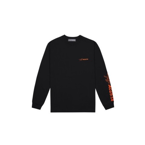 T-SHRT M L.BLK/OR EXT.LOGO XXL