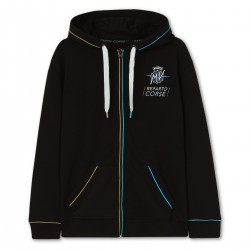 MV19 PIPING Z-UP HOODIE BLACK