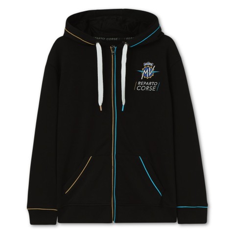 MV19 PIPING Z-UP HOODIE BLACK