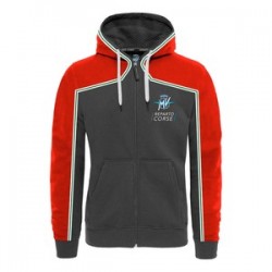 MV 19 Z-UP HOODIE RED/DARK