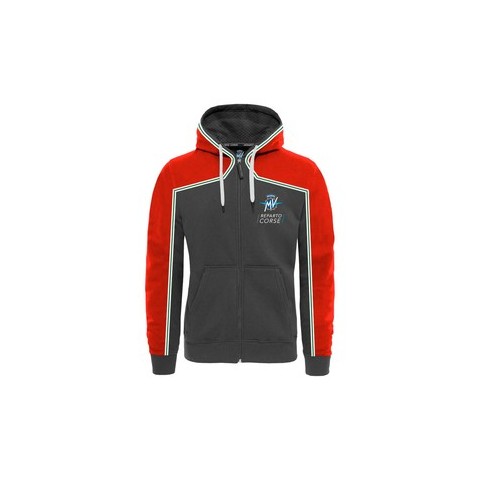 MV 19 Z-UP HOODIE RED/DARK