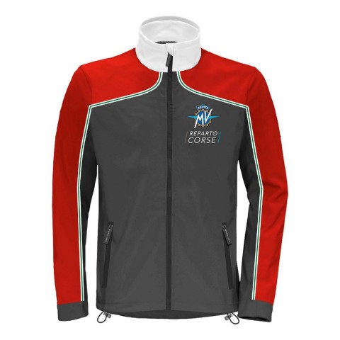 MV19 SOFTSHELL JACKET GREY/RED