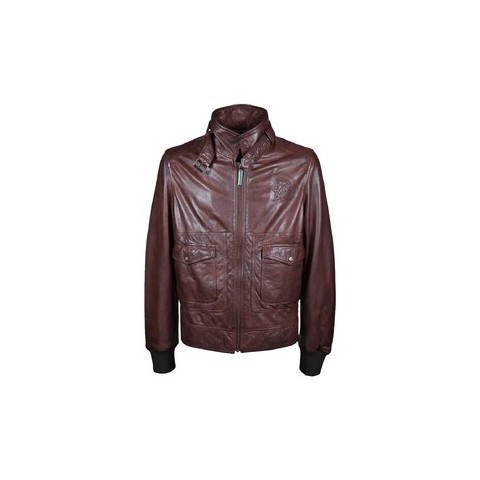 MV19 VINT LEATHER JACKET BROWN