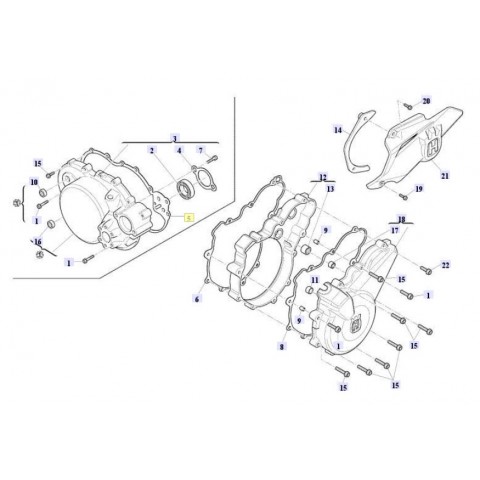 JUNTA TAMPA EMBRAIAGEM TE-SM 610