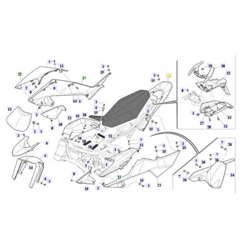 CARENAGEM TRASEIRA BRANCA