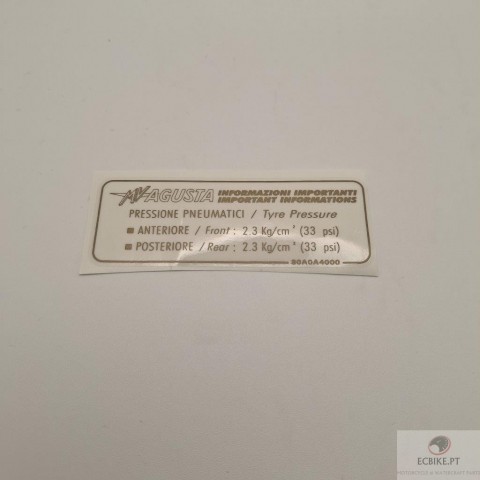 TYRES DATA PLATE